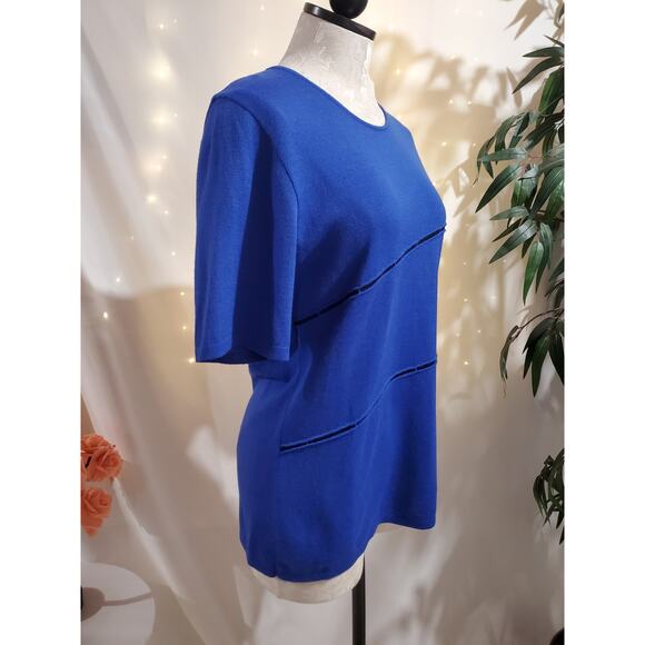 Vtg Bode 80s Wool Short Sleeve Lightweight Knit Sweater German Size 38 US M 10 - Picture 4 of 9